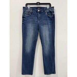 KUT From The Kloth Womens Boyfriend Jeans Size 10 Medium Wash Denim Distress